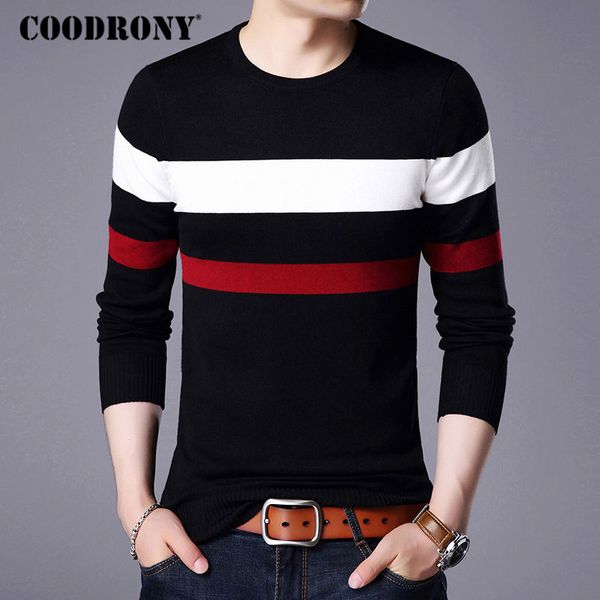 wholesale-coodrony 2017 new arrival youth men sweater fashion striped o-neck pull homme autumn winter knitted cotton wool pullover men 225, White;black
wholesale-coodrony 2017 new arrival youth men sweater fashion striped o-neck pull homme autumn winter knitted cotton wool pullover men 225, White;black