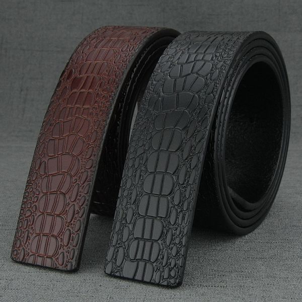 3.8cm wide crocodile grain retro belt without buckle for men genuine leather waist strap fashion waistband, Black;brown
3.8cm wide crocodile grain retro belt without buckle for men genuine leather waist strap fashion waistband, Black;brown