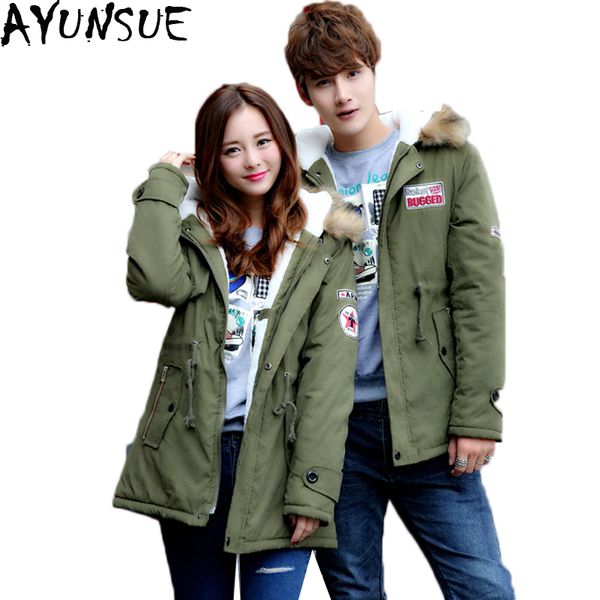 ayunsue new 2016 winter jacket lovers men's wadded jacket hooded faux fur velvet thick padded coat women plus size s-4xl lx288, Black
ayunsue new 2016 winter jacket lovers men's wadded jacket hooded faux fur velvet thick padded coat women plus size s-4xl lx288, Black