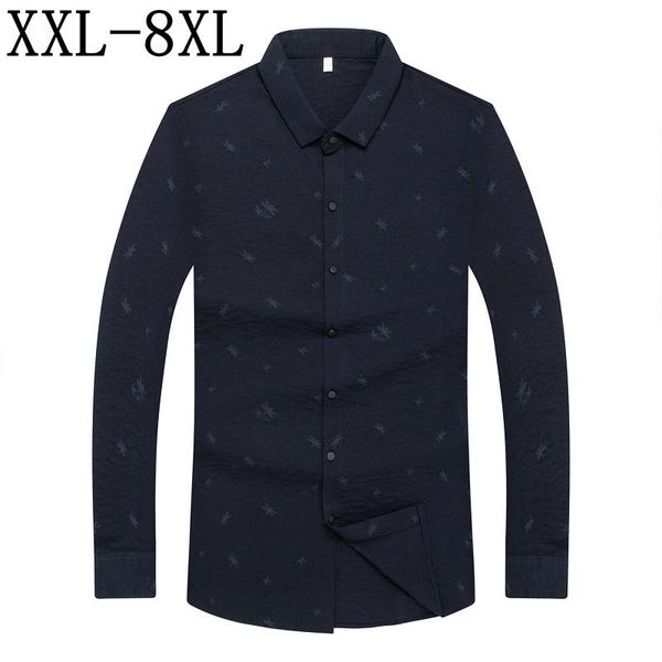 2018 new autumn fashion men shirt high quality long sleeve mens shirts printed casual camiseta masculina size 6xl 7xl 8xl, White;black
2018 new autumn fashion men shirt high quality long sleeve mens shirts printed casual camiseta masculina size 6xl 7xl 8xl, White;black