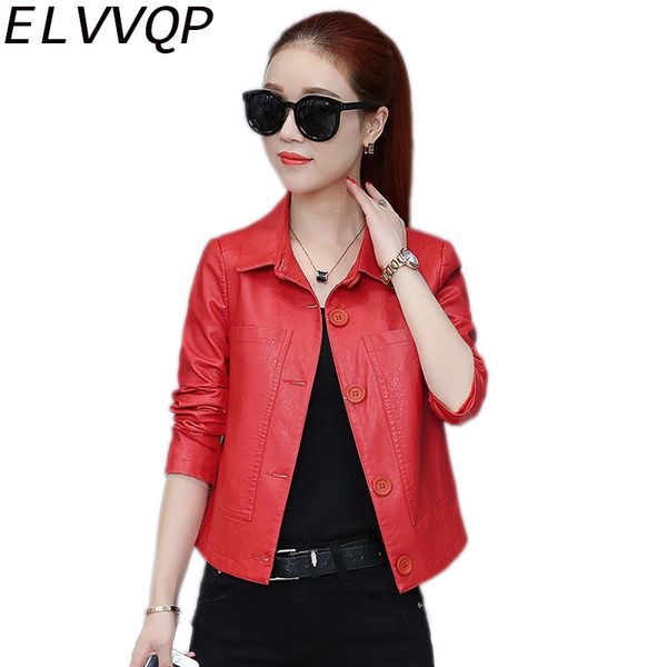 casual leather jacket fashion brand spring autumn women single-breasted faux soft leather jacket pu long sleeve slim coat lf368, Black
casual leather jacket fashion brand spring autumn women single-breasted faux soft leather jacket pu long sleeve slim coat lf368, Black