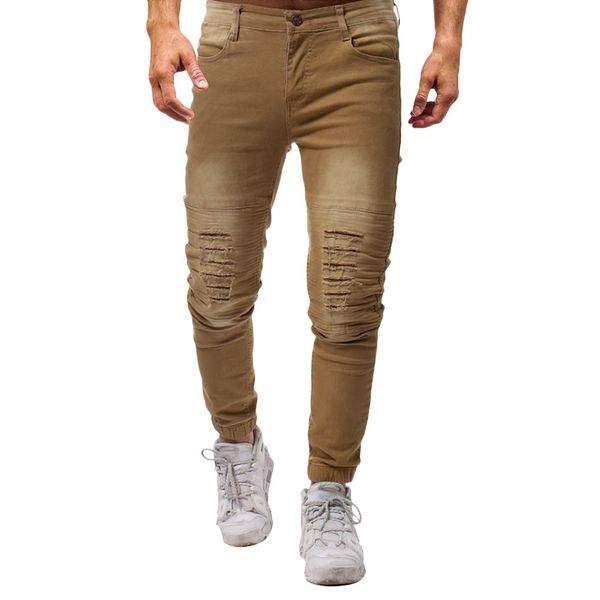 men's casual autumn winter daily denim cotton solid ripped hip hop skinny work trousers jeans long pants gift, Black
men's casual autumn winter daily denim cotton solid ripped hip hop skinny work trousers jeans long pants gift, Black