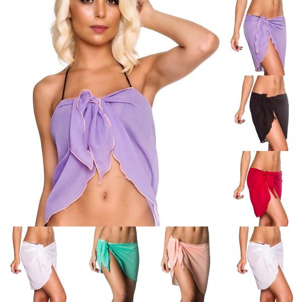solid women swimwear cover-ups pareo chiffon wrap beach sarong bikini cover skirt women beachwear beachwear, Black
solid women swimwear cover-ups pareo chiffon wrap beach sarong bikini cover skirt women beachwear beachwear, Black