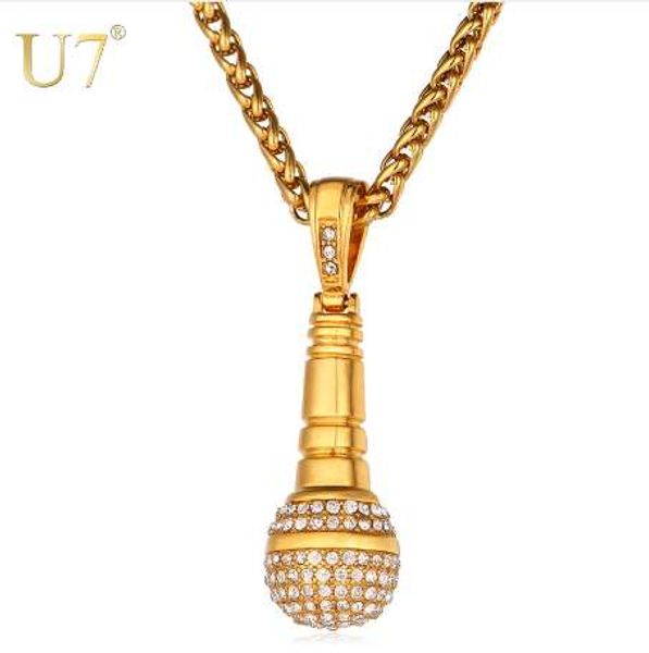 u7 ice out chain necklace microphone pendant men/women stainless steel gold color rhinestone friend jewelry hip hop p1018, Silver
u7 ice out chain necklace microphone pendant men/women stainless steel gold color rhinestone friend jewelry hip hop p1018, Silver