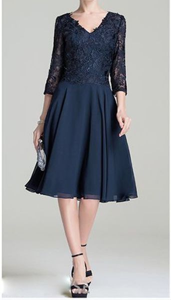 elegant mother of the bride dresses dark navy chiffon with floral lace three quarter sleeves zipper back custom made plus size cheap, Black;red
elegant mother of the bride dresses dark navy chiffon with floral lace three quarter sleeves zipper back custom made plus size cheap, Black;red