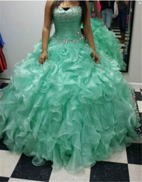 2019 new mint green ball gown quinceanera dresses crystals for 15 years sweet 16 plus size pageant prom party gown qc1036, Blue;red
2019 new mint green ball gown quinceanera dresses crystals for 15 years sweet 16 plus size pageant prom party gown qc1036, Blue;red
