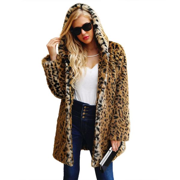 winter warm plus size open stitch slim plush coat 2018 women faux fur leopard cardigan ladies thick long fur coat, Black
winter warm plus size open stitch slim plush coat 2018 women faux fur leopard cardigan ladies thick long fur coat, Black