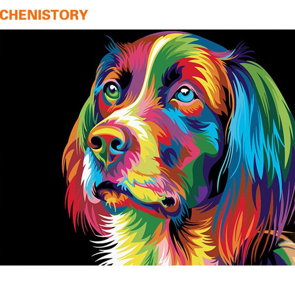 

chenistory dogs animals diy painting by numbers kits acrylic paint on canvas handpainted oil painting for home decor 40x50cm art
