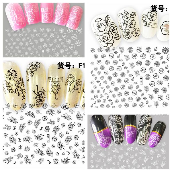 1 sheet 3d black white floral leaf line drawing pattern adhesive nail art stickers decorations diy salon tips f111-112#
1 sheet 3d black white floral leaf line drawing pattern adhesive nail art stickers decorations diy salon tips f111-112#