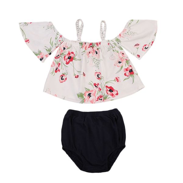 cute newborn clothes 2018 summer baby girl clothes fashion off shoulder flare sleeve floral tank + bloomers shorts 2pcs sunsuit outfits, White
cute newborn clothes 2018 summer baby girl clothes fashion off shoulder flare sleeve floral tank + bloomers shorts 2pcs sunsuit outfits, White