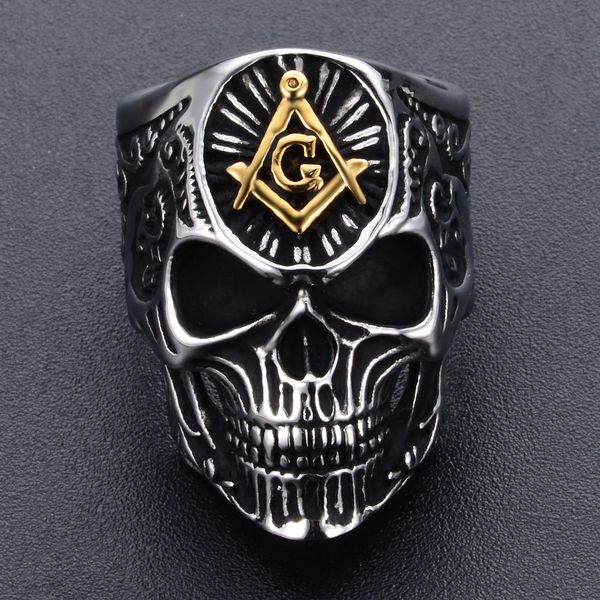 punk engrave masonic ason skull ring vintage gothic hiphop mason asonry stainless steel men jewellery, Golden;silver
punk engrave masonic ason skull ring vintage gothic hiphop mason asonry stainless steel men jewellery, Golden;silver