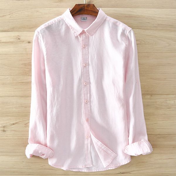 men's 100% pure linen long-sleeved shirt men clothing s-3xl colors solid white shirts camisa mens the2, White;black
men's 100% pure linen long-sleeved shirt men clothing s-3xl colors solid white shirts camisa mens the2, White;black