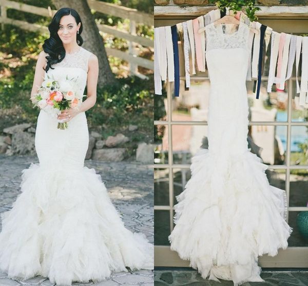 Elegant Lace Mermaid Wedding Dresses Jewel Neck Sleeveless Pleated Tulle Long Wedding Gowns Mermaid Bridal Dresses
Elegant Lace Mermaid Wedding Dresses Jewel Neck Sleeveless Pleated Tulle Long Wedding Gowns Mermaid Bridal Dresses