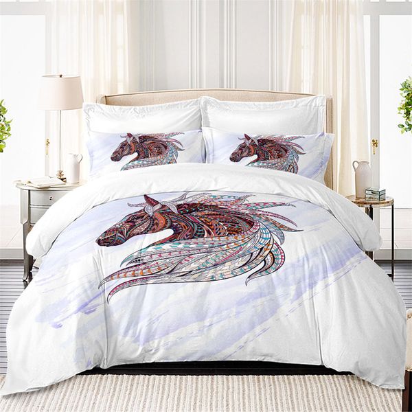 New Design Cool Bedding Set Horse Print Duvet Cover Multi-color Wild Animal Print Bed Set Pillowcase 3Pcs Bedclothes D35
New Design Cool Bedding Set Horse Print Duvet Cover Multi-color Wild Animal Print Bed Set Pillowcase 3Pcs Bedclothes D35