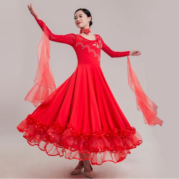 new ballroom dance competition dresses standard dance dresses ballroom dress d0454 long sleeve 6 colors big ruffled sheer hem appliques
new ballroom dance competition dresses standard dance dresses ballroom dress d0454 long sleeve 6 colors big ruffled sheer hem appliques