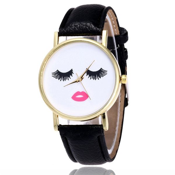genboli cute eyelash pattern women's bracelet watches leather strap quartz wristwatch ladies dress watches clock for kids gifts, Slivery;brown
genboli cute eyelash pattern women's bracelet watches leather strap quartz wristwatch ladies dress watches clock for kids gifts, Slivery;brown
