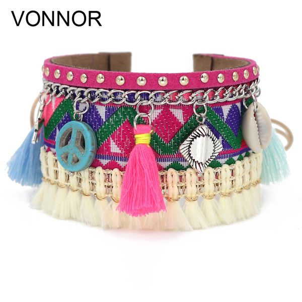 vonnor jewelry women wrap bracelets ethnic style personalized unique bracelets handmade accessories tassel alloy stone pendant, Golden;silver
vonnor jewelry women wrap bracelets ethnic style personalized unique bracelets handmade accessories tassel alloy stone pendant, Golden;silver