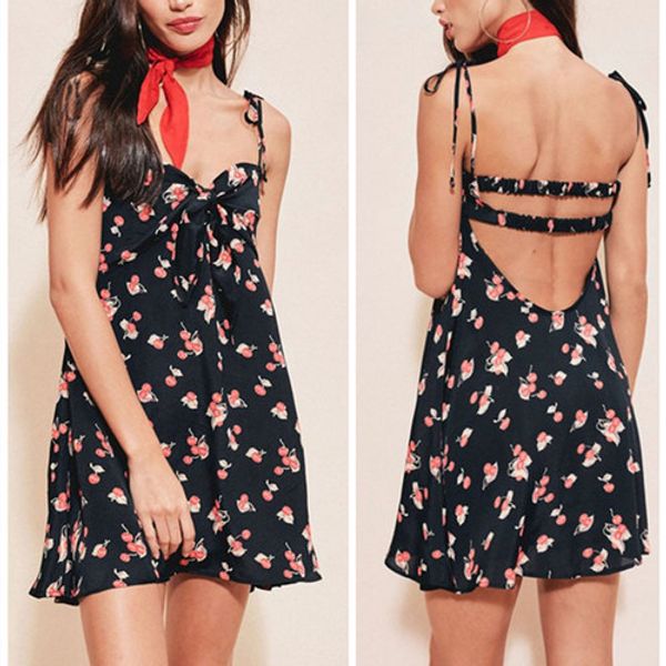 2018 luxury new arrival style beautiful color cherry printing straps elastic big halter lace beach casual dress female, Black;gray
2018 luxury new arrival style beautiful color cherry printing straps elastic big halter lace beach casual dress female, Black;gray