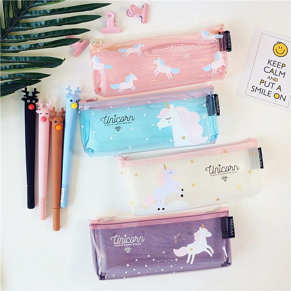 cute unicorn transparent silicone pencil case fresh zipper south korean girls pencil bag chancery stationery store
cute unicorn transparent silicone pencil case fresh zipper south korean girls pencil bag chancery stationery store
