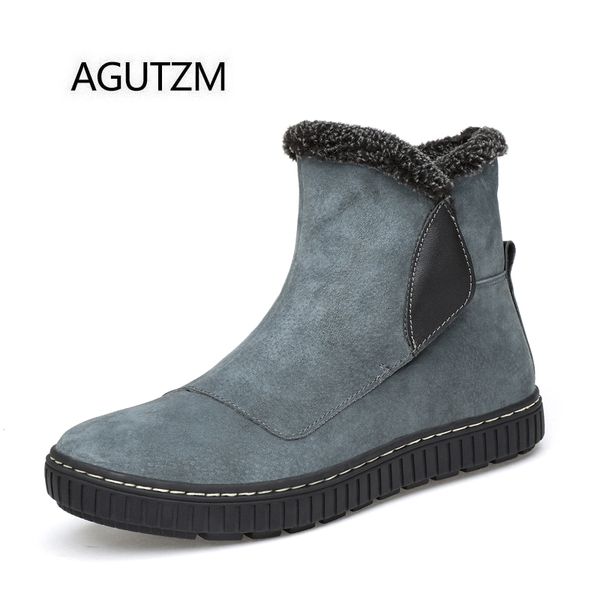 agutzm 8018 new fashion 100% cow suede with warm plush men's winter snow boots, Black
agutzm 8018 new fashion 100% cow suede with warm plush men's winter snow boots, Black