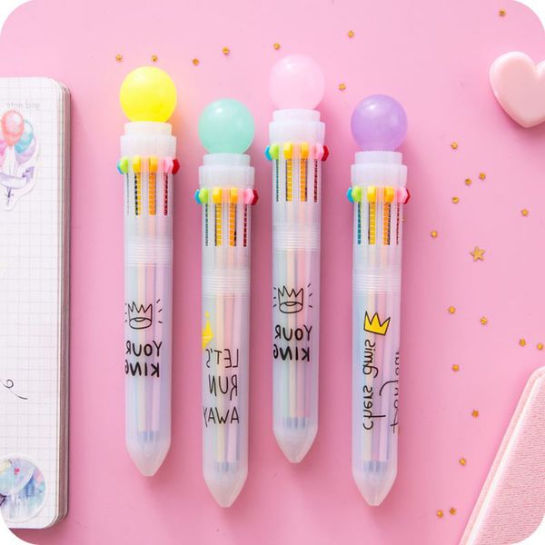 kawaii multicolor ballpoint pen multifunction 10 in1 candy color press ball pen creative school supplies pens korean stationery, Blue;orange
kawaii multicolor ballpoint pen multifunction 10 in1 candy color press ball pen creative school supplies pens korean stationery, Blue;orange