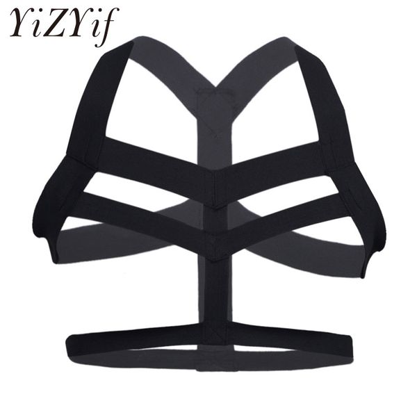 yizyif men bondage nylon body chest harness fetish costume wetlook arnes hombre nightclub hollow out lingerie zentai clothes, Black
yizyif men bondage nylon body chest harness fetish costume wetlook arnes hombre nightclub hollow out lingerie zentai clothes, Black