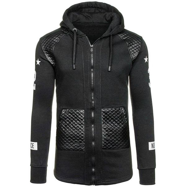 men casual faux leather hooded sweatshirt coat winter warm jacket pocket outwear, Black;brown
men casual faux leather hooded sweatshirt coat winter warm jacket pocket outwear, Black;brown