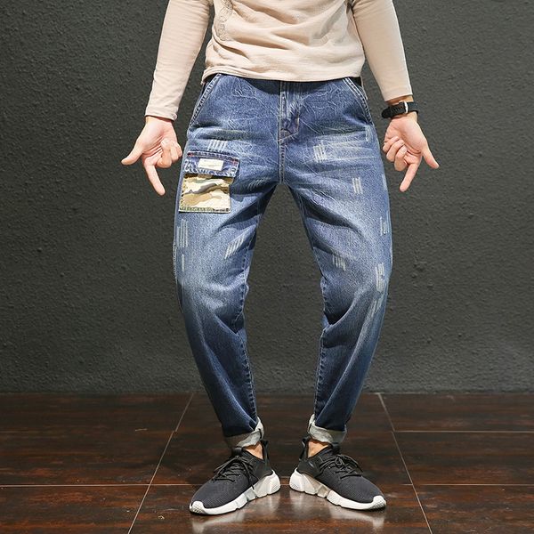 2018 vomint new mens halen jeans cotton trousers camo stitching pocket splice wash distressed jeans casual pant for male hlk5504, Blue
2018 vomint new mens halen jeans cotton trousers camo stitching pocket splice wash distressed jeans casual pant for male hlk5504, Blue