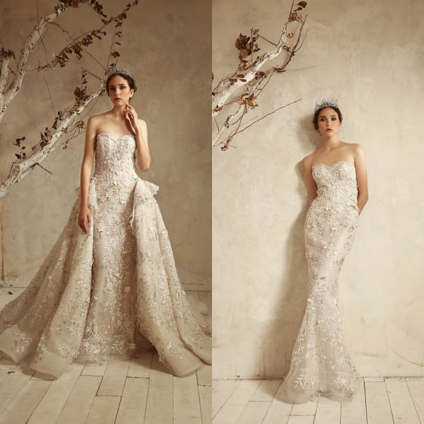 tony ward 2019 mermaid wedding dresses with detachable train sweetheart gorgeous women vestido de novia lace appliques beach wedding dresses, White
tony ward 2019 mermaid wedding dresses with detachable train sweetheart gorgeous women vestido de novia lace appliques beach wedding dresses, White