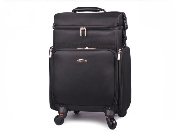 large-capacity lightweight canvas trolley beauty bag makeup box outlet section cosmetic bag with wheels
large-capacity lightweight canvas trolley beauty bag makeup box outlet section cosmetic bag with wheels