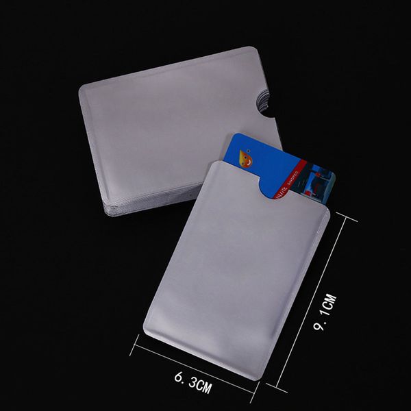 Aluminum Foil Security Card Shield Credit Card Rfid Protection Anti-theft & Security Sleeves Waterproof Blocking Sleeve Bank Card Holder