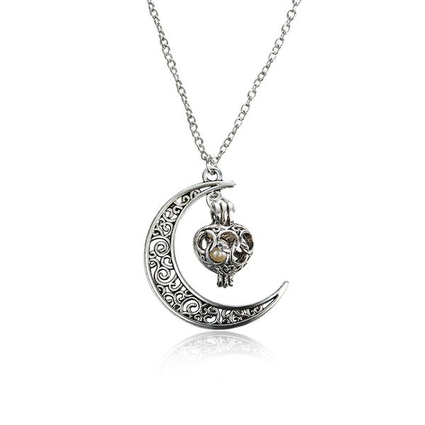 wholesale love wish pearl cages locket necklace moon hollow out oyster pearl pendant necklace freshwater pearl moon jewelry, Silver
wholesale love wish pearl cages locket necklace moon hollow out oyster pearl pendant necklace freshwater pearl moon jewelry, Silver