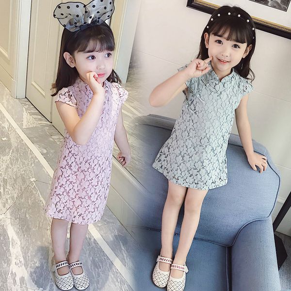 2018 summer baby girl lace floral qipao dress, Red
2018 summer baby girl lace floral qipao dress, Red