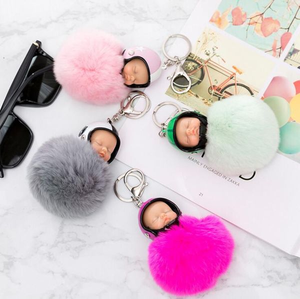 fantasy new fluffy rabbit fur pompom motorcycle helmet sleeping baby key chain women fur doll keychain car keyring toy moq 100 pcs, Silver
fantasy new fluffy rabbit fur pompom motorcycle helmet sleeping baby key chain women fur doll keychain car keyring toy moq 100 pcs, Silver