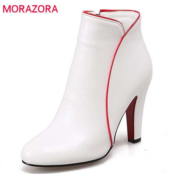 morazora large size 34-47 wedding party ankle boots pu solid zipper high heels boots for women in autumn elegant fashion, Black
morazora large size 34-47 wedding party ankle boots pu solid zipper high heels boots for women in autumn elegant fashion, Black