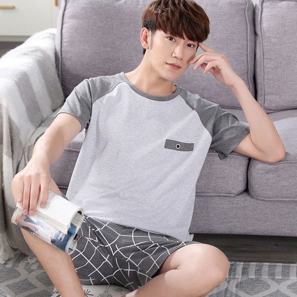 men's plaid cotton pajamas set summer comfort short-sleeved o-neck collar shirt & half pants sleepwear casual pajamas homewear, Black;brown
men's plaid cotton pajamas set summer comfort short-sleeved o-neck collar shirt & half pants sleepwear casual pajamas homewear, Black;brown
