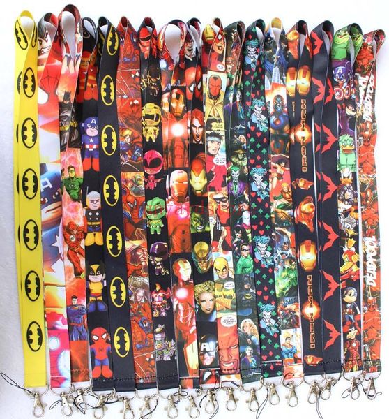 300PCS Avengers Spider-Man Iron Man Justice League superman Batman mixed pattern phone Lanyards keys ID neck straps fast shipping
300PCS Avengers Spider-Man Iron Man Justice League superman Batman mixed pattern phone Lanyards keys ID neck straps fast shipping