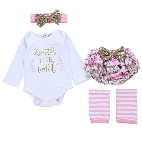 puseky infant romper set newborn baby girls letter printed rompers+floral shorts+leg covers+bow headband 4pcs/set cloth outfits, White
puseky infant romper set newborn baby girls letter printed rompers+floral shorts+leg covers+bow headband 4pcs/set cloth outfits, White