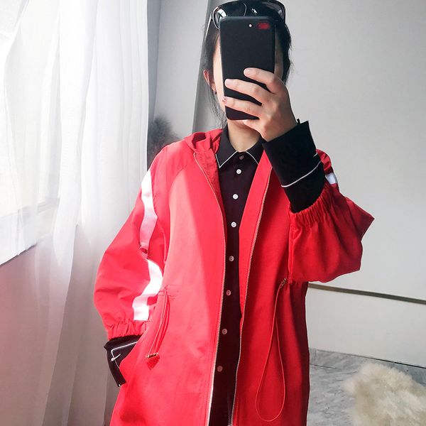 new arrival 2018 autumn winter long trench coat for women zipper hooded windbreaker drawstring waist female loose bat outerwear, Tan;black
new arrival 2018 autumn winter long trench coat for women zipper hooded windbreaker drawstring waist female loose bat outerwear, Tan;black