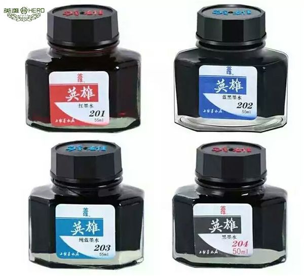 hero fountain pen ink 50 ml glass black blue red bottled ink refill office supplies for fountain pen stationery school chancery, Black;red
hero fountain pen ink 50 ml glass black blue red bottled ink refill office supplies for fountain pen stationery school chancery, Black;red