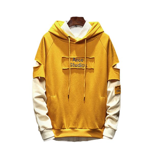 2018 new fashion all-match sweatshirt men hoodies winter patchwork hoodie mens embroidery coat pullover men's casual tracksuits, Black
2018 new fashion all-match sweatshirt men hoodies winter patchwork hoodie mens embroidery coat pullover men's casual tracksuits, Black