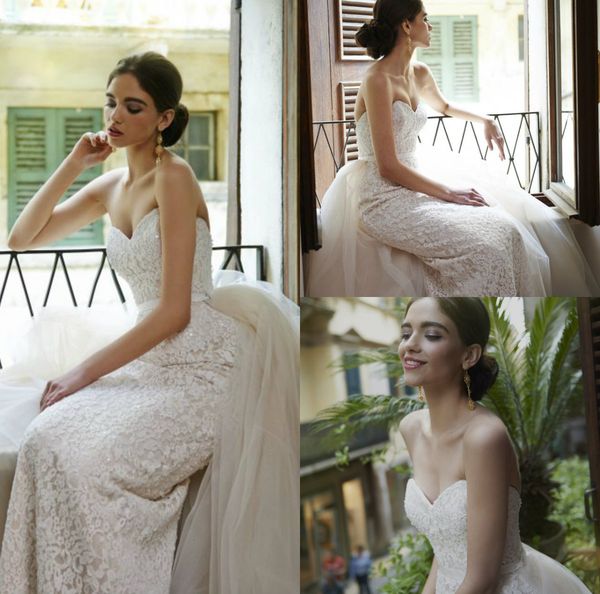 gorgeous mermaid wedding dresses with detachable train sweetheart lace appliques beads sweep train country bridal gowns robe de mariée, White
gorgeous mermaid wedding dresses with detachable train sweetheart lace appliques beads sweep train country bridal gowns robe de mariée, White