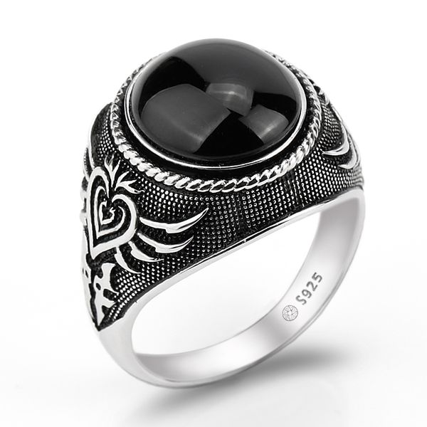 real 925 sterling silver men ring black big agate natural stone personality poker featured for men women lovers jewelry, Golden;silver
real 925 sterling silver men ring black big agate natural stone personality poker featured for men women lovers jewelry, Golden;silver