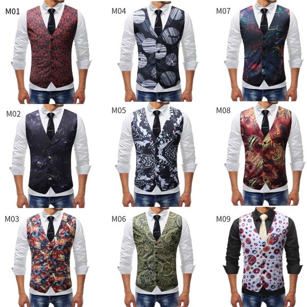 m-5xl 9 models 2018 men's classic waistcoat floral casual vest males party wedding vest suit autumn winter blazer vests, Black;white
m-5xl 9 models 2018 men's classic waistcoat floral casual vest males party wedding vest suit autumn winter blazer vests, Black;white