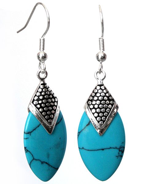 lady's blue natural stone 925 silver earrings 14/5, Golden;silver 
lady's blue natural stone 925 silver earrings 14/5, Golden;silver
