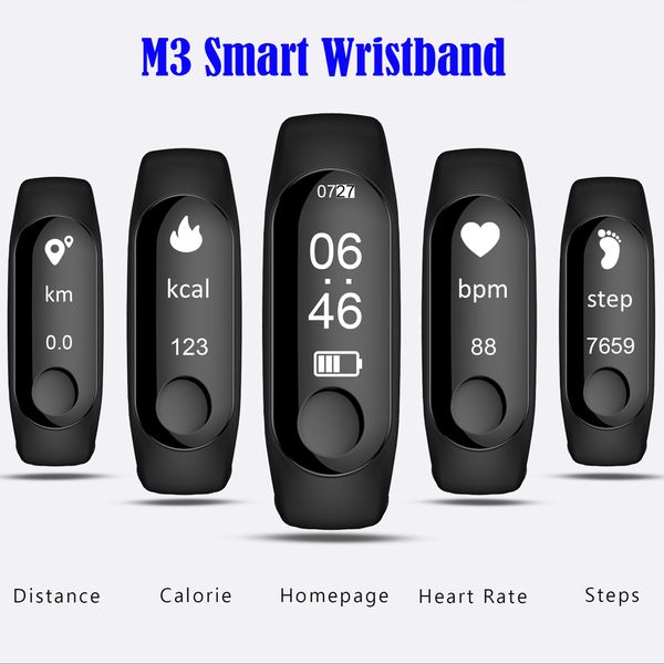 M3 Smart Wristband Bracelet Heart Rate/Blood Pressure Monitor Pulse watch Fitness OLED Tracker For Iphone Xiaomi PK mi band 3
M3 Smart Wristband Bracelet Heart Rate/Blood Pressure Monitor Pulse watch Fitness OLED Tracker For Iphone Xiaomi PK mi band 3