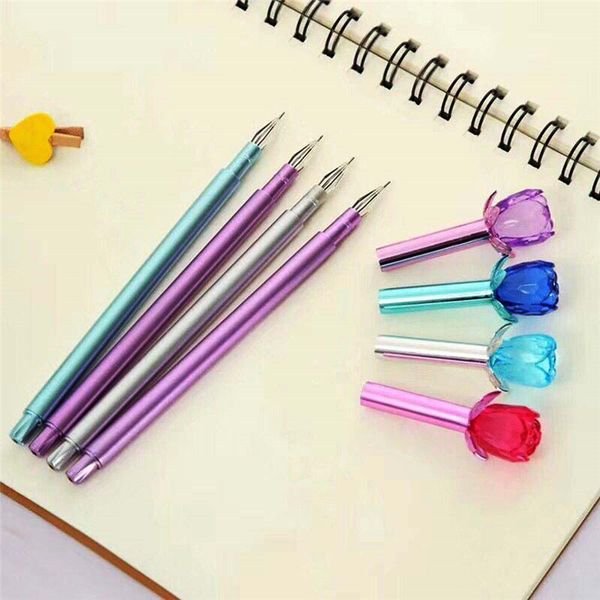 1pcs crystal gel pen large roses bloom diamond head ballpoint pen 0.5mm black ink office school supplies stationery
1pcs crystal gel pen large roses bloom diamond head ballpoint pen 0.5mm black ink office school supplies stationery