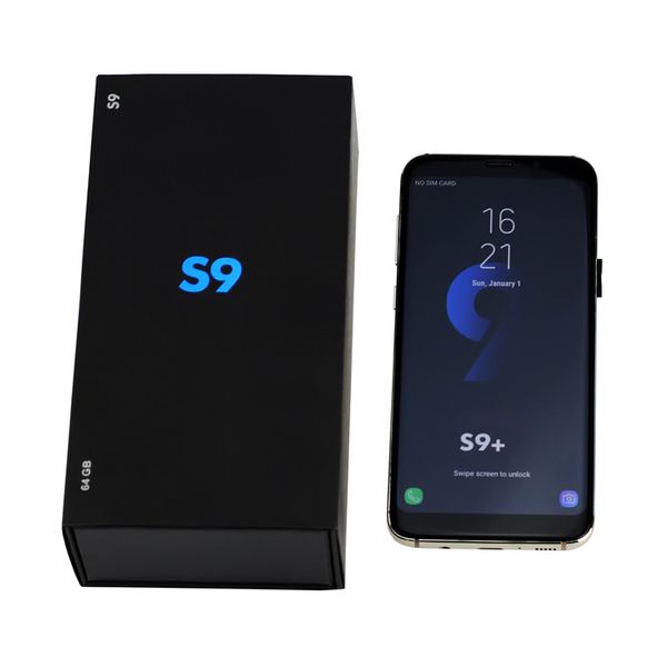 

unlocked goophone s9+ plus android cell phone mtk6580 quad core 1+8g show octa core 4g ram 128g rom shown 4g lte 2560x1440 3g smartphone