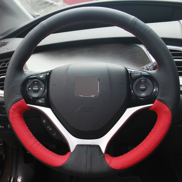 red black genuine leather hand-stitched steering wheel cover for honda civic civic 9 2012-2015
red black genuine leather hand-stitched steering wheel cover for honda civic civic 9 2012-2015