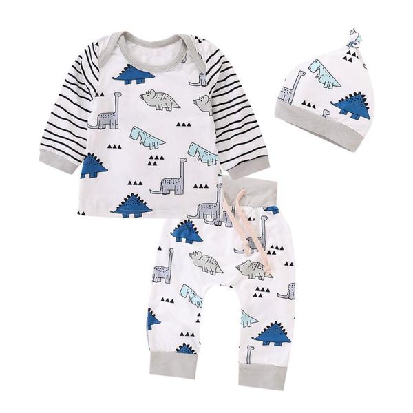 baby girl boy clothes newborn winter set striped +cartoon dinosaur pants cap baby clothes 18jul28, White
baby girl boy clothes newborn winter set striped +cartoon dinosaur pants cap baby clothes 18jul28, White
